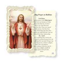 Healing Prayer at Bedtime - Scalloped trim - Paperstock Holy Card G50-710