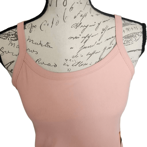No Boundaries Ladies Pink Stretch Ribbed Cami - Size Large - Picture 4 of 6