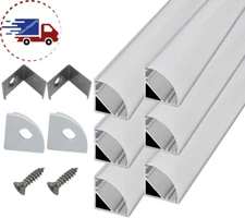 6-Pack Led Aluminum Channel System with Cover V Shape Led Strip Lights