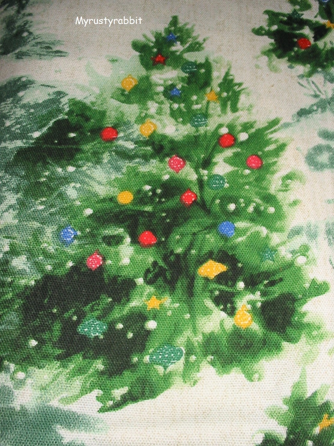 Fiesta Christmas Trees Fabric Tablecloth 60x84 Oblong Cotton Blend eBay