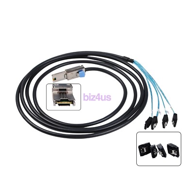 1-3M Mini SAS SFF-8088 26pin to 4X SATA 7pin HD Splitte Breakout Cable Connector