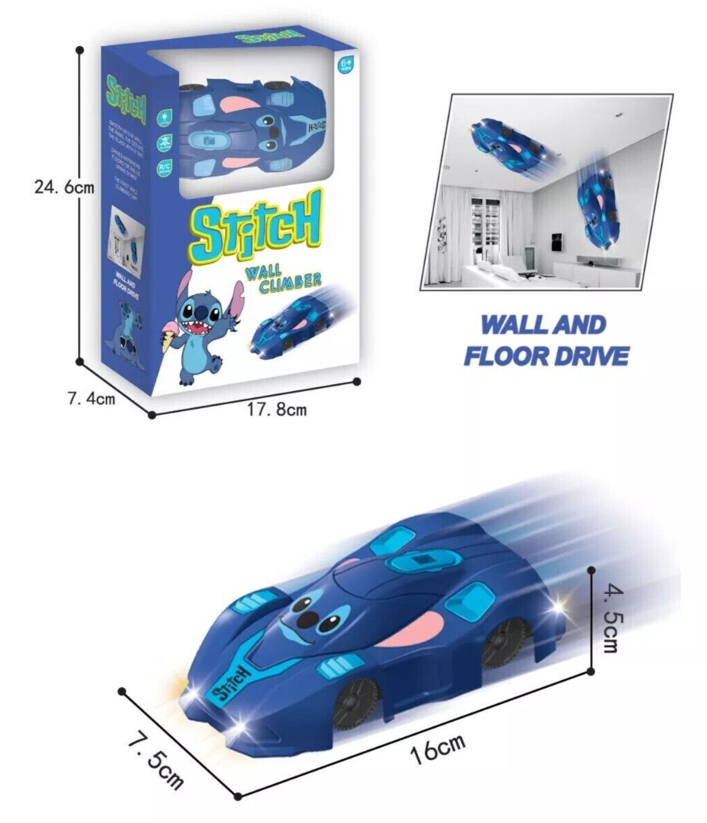 Stitch Wall Climbing Remote Control RC Climber Floor Racing Stunt Car Toy