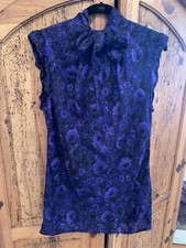 'Boutique' Vintage Women’s Dress, Blue Flowered, Mini Dress or Tunic-style