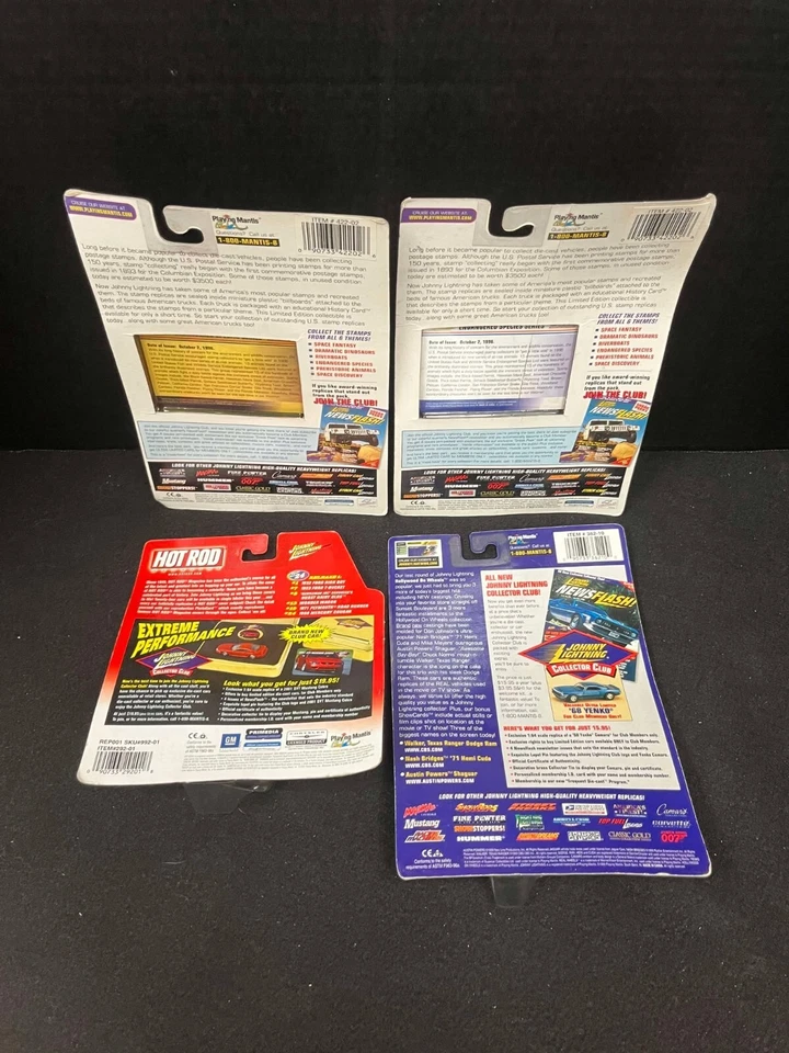 (4) JOHNNY LIGHTNING CAR TRUCK LOT POSTAL SERVICE AUSTIN POWERS HOT ROD - Image 2 of 2