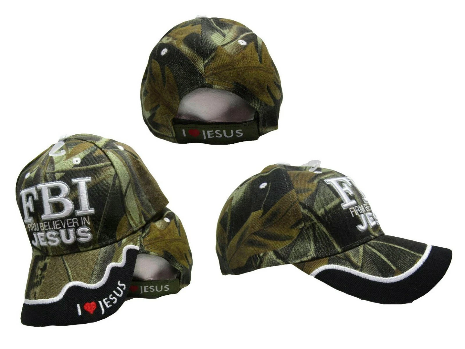 JESUS RELIGIOUS FBI FIRM BELIEVER IN JESUS CAMO COLOR CHRISTIAN HAT BALL CAP
Opens in a new window o