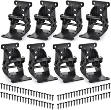 4 Pack Folding Brackets, Self-Locking Hinges with Screws & Non-Slip Pads, 500LB