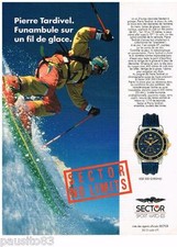 PUBLICITE ADVERTISING  105  1992 la montre SECTOR SGE 300 chrono PIERRE TARDIVEL