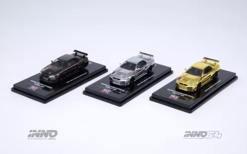 Inno64 Nissan GT-R R34 Nismo R-Tune GTR Bejing expo chrome black gold sliver - Picture 9 of 12