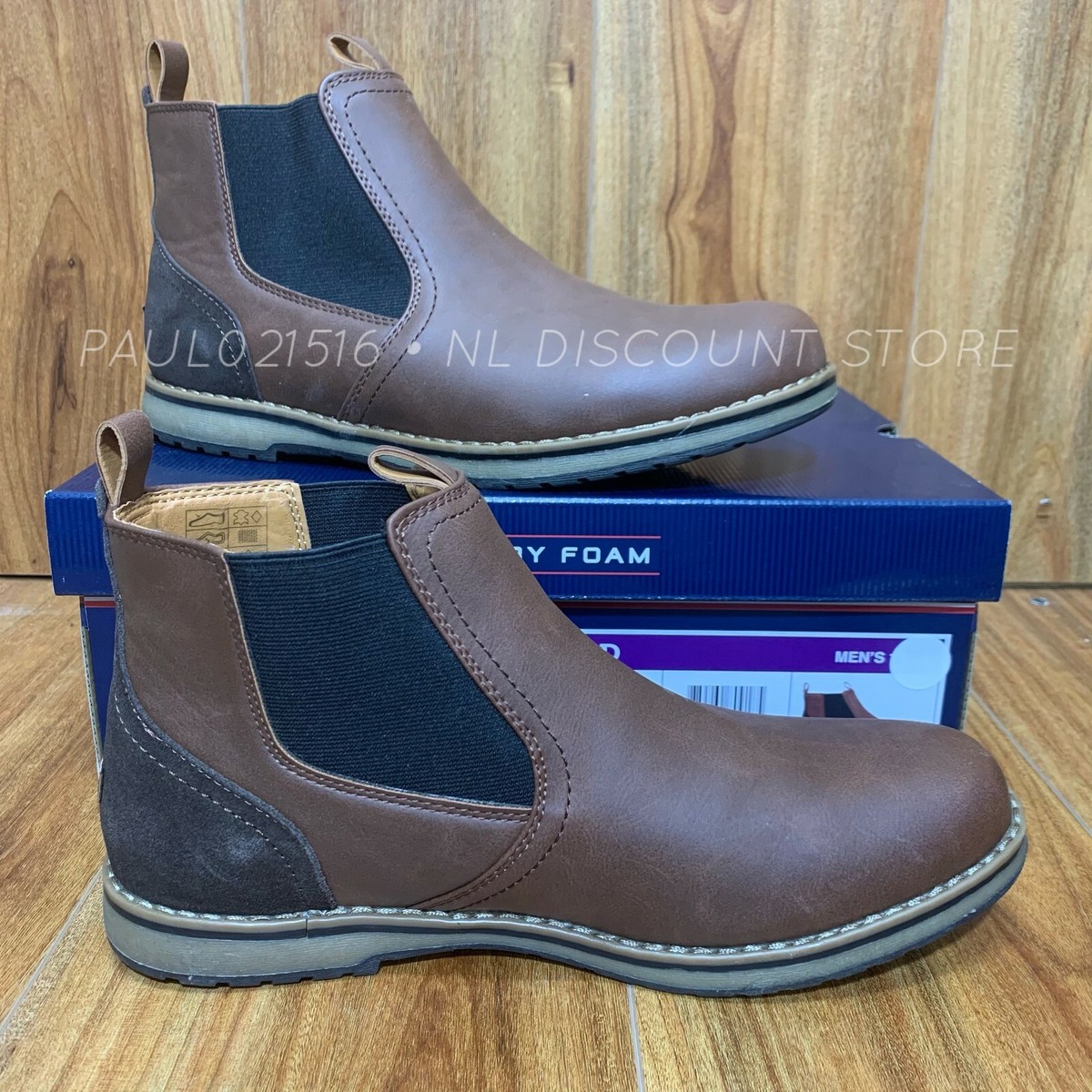 IZOD Lucas Chukka Chelsea Pull-On Leather Boots Black Men\'s Size 11-M IZOD Lucas Boots for Men | Mercari main image 4