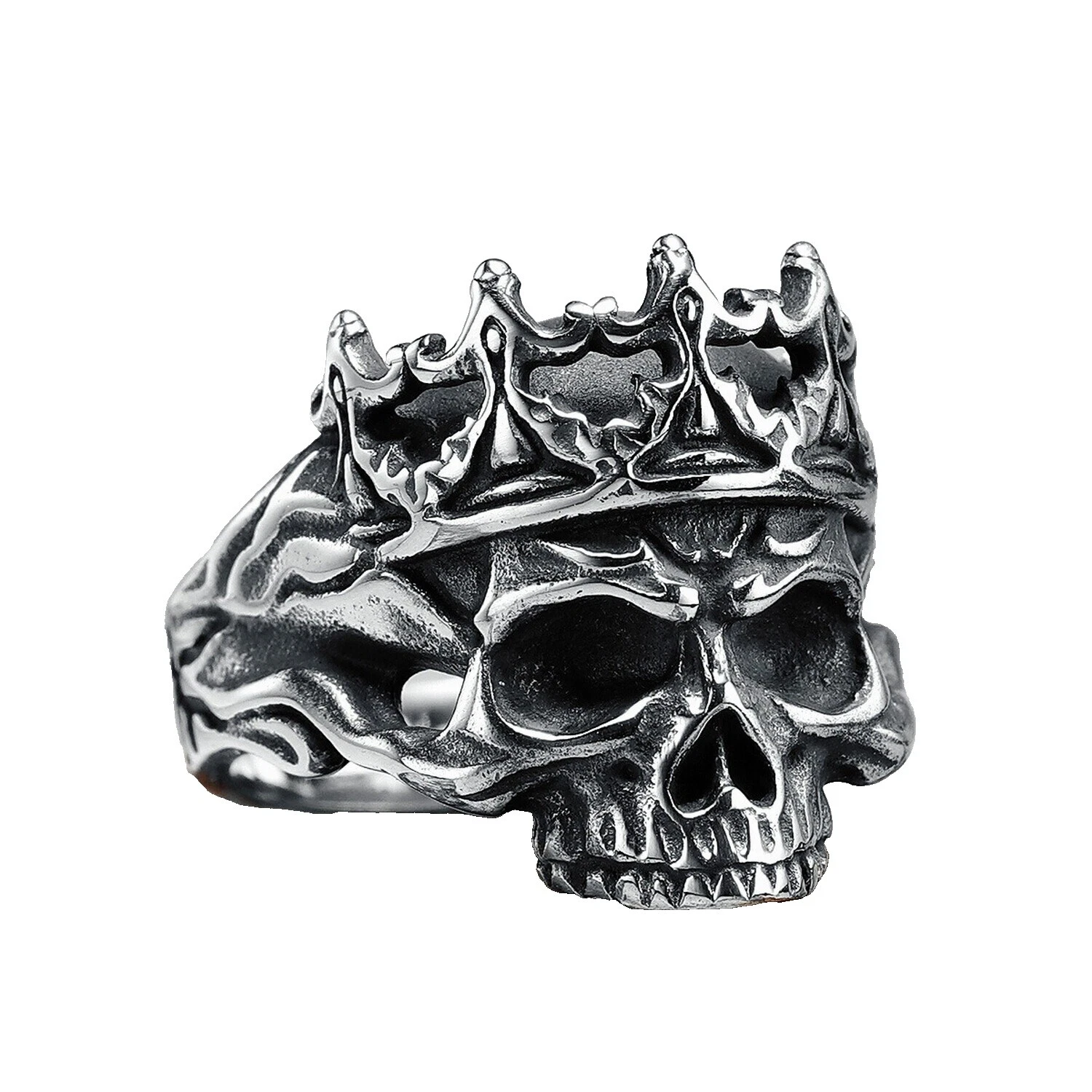 Esqueletos y calaveras Anillos spinner para hombres