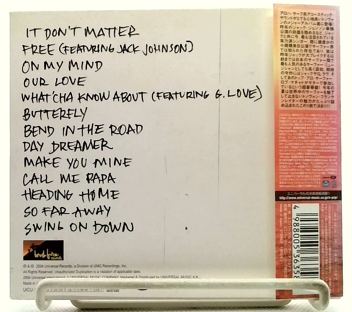 Donavon Frankenreiter [CD with OBI] Donavon Frankenreiter[Bonus