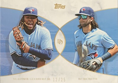 2021 Topps Dynamic Duals Vladimir Guerrero Jr Bo Bichette SP Blue 12/25 Jays
