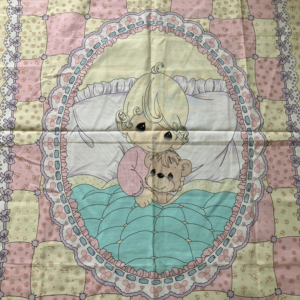 Panel de tela tamaño cuna Precious Moments rosa/amarillo de colección Spectrix 35x44" Foto 3 de 4