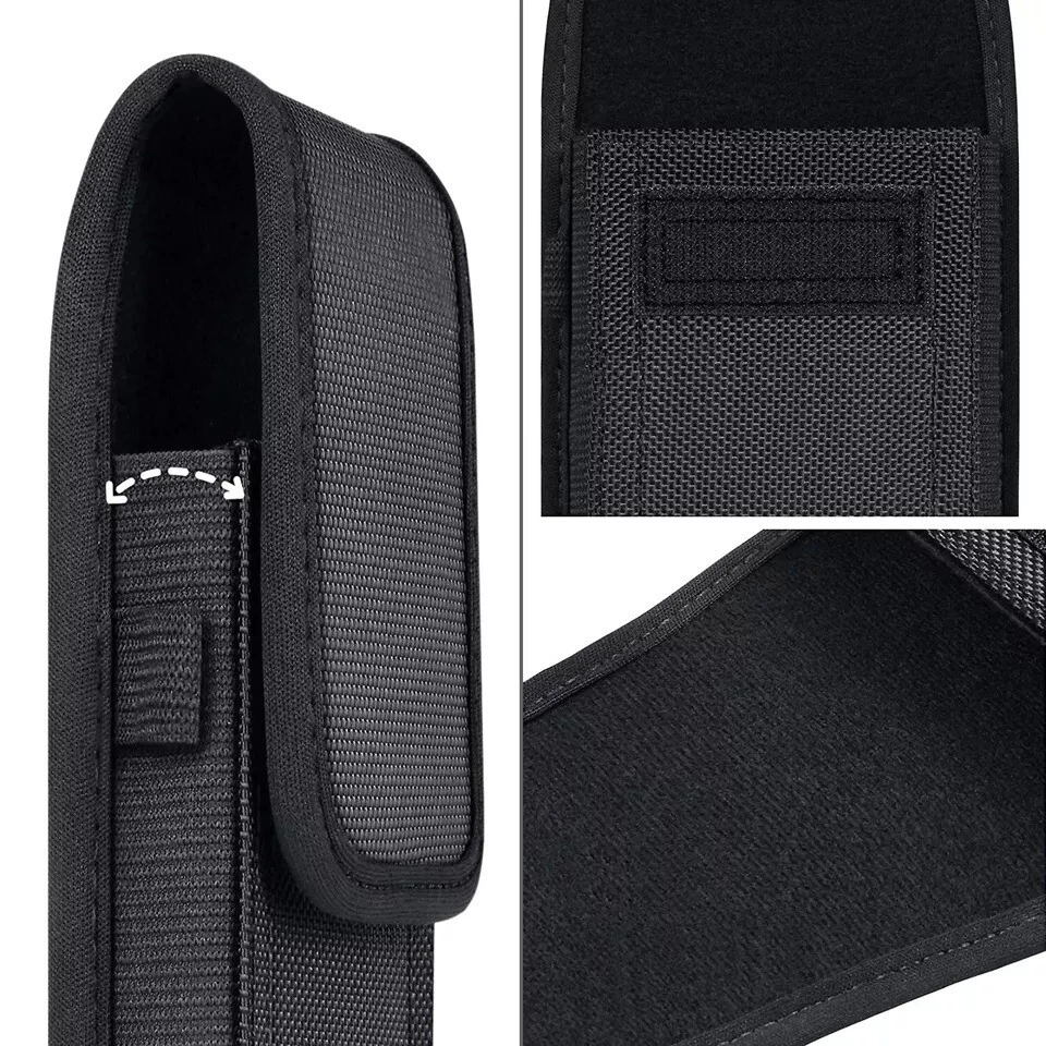 Cell Phone Pouch with Belt Loop and Metal Clip Holster Screen Size 5.2" to 5.5" - Image 2 of 4