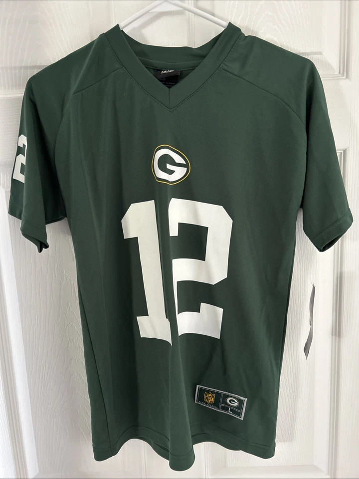 Ropa del equipo de la NFL Green Bay Packers Jersey Rodgers Juvenil Grande Unisex Nuevo con etiquetas Imán Foto 2 de 4