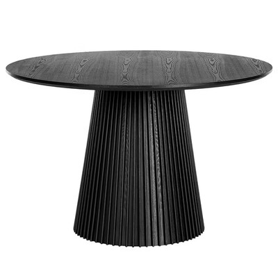 Runder Esstisch Ø120 cm Studio Copenhagen Qara   Schwarz Esche, Massivholz, 4 6