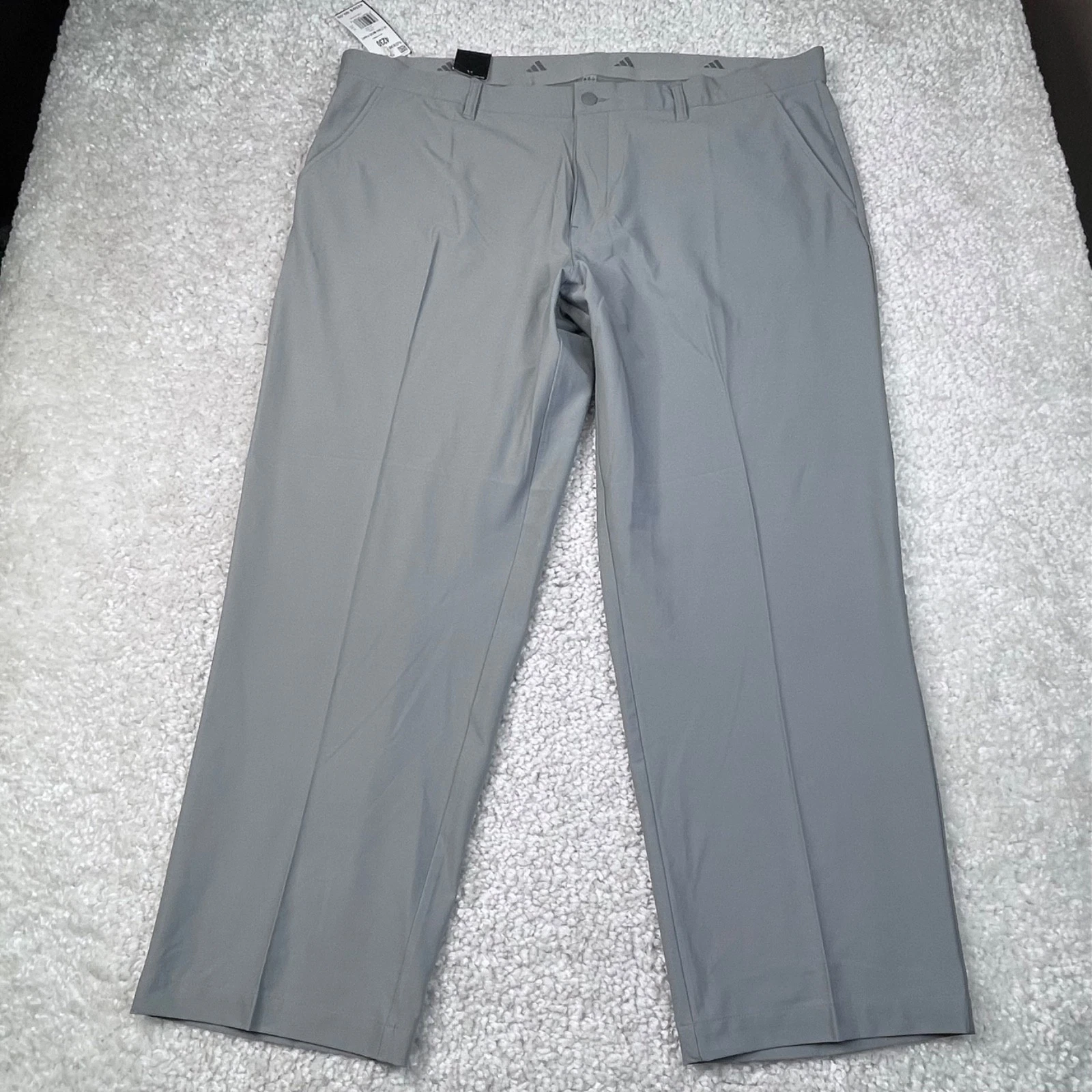 Adidas Pants Mens 42x30 Gray Chino Flat Front Ultimate365 Golf Slack Performance