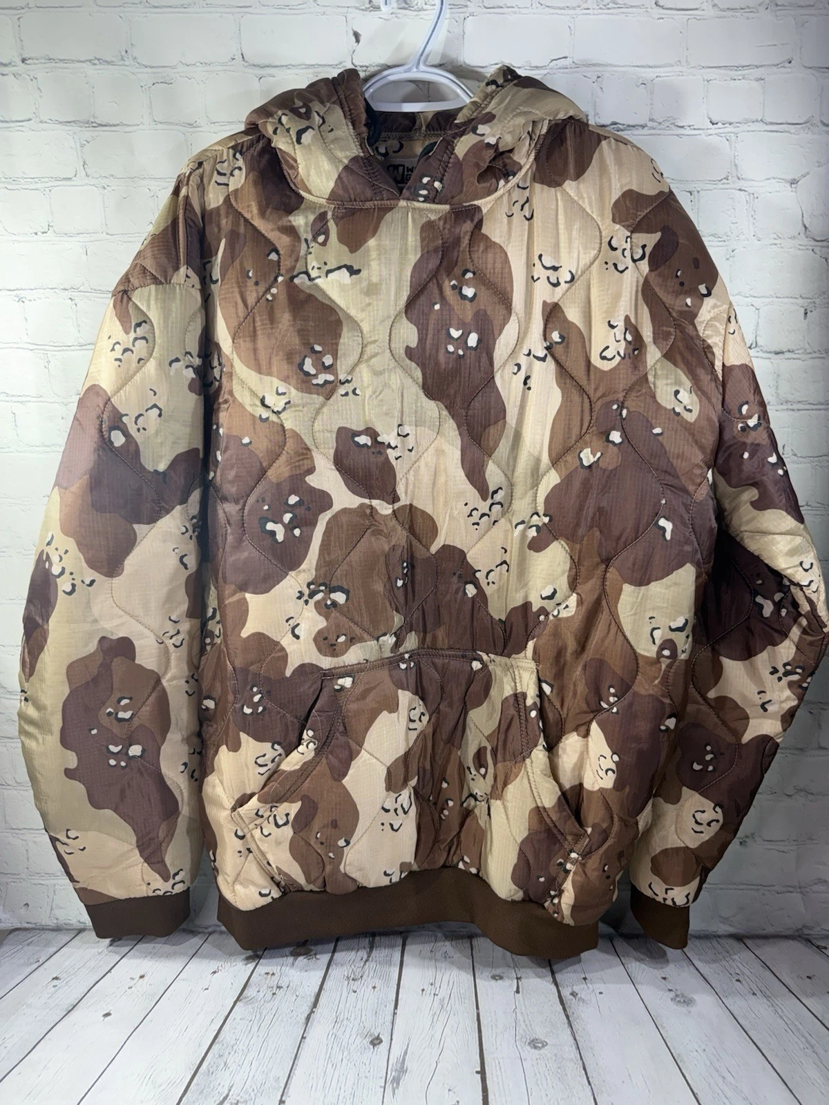 Woobie Gear Mens Hoodie Pullover Insulated Jacket Desert Camo Quilted XL EUC!