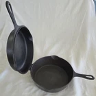 Griswold Large Block Logo 80 Double Skillet Top & Bottom 1102 1103 Vtg Cast Iron