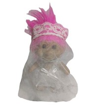 Vintage Troll Doll Bride in Wedding Dress 4" TNT Brand 1991