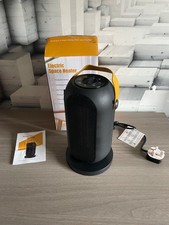 Electric Heater for large space, Temprature sensor, Black/Orange, Heat protect