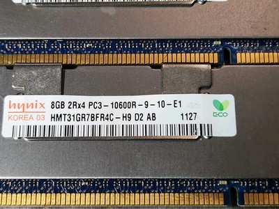 32GB (4x8GB) Hynix 2Rx4 PC3-10600R DDR3-1333MHz Reg ECC Memory HMT31GR7CFR4A-H9