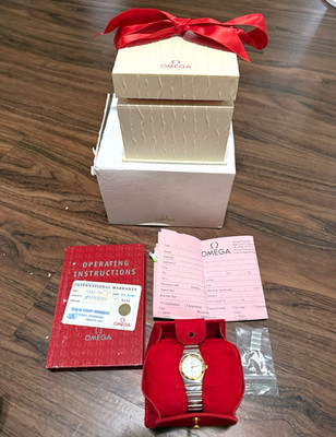 OMEGA Constellation Women s Quartz Two-Tone Steel White Dial 30m Box Papers