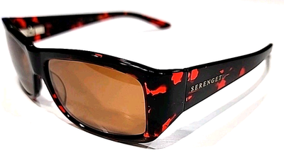 Serengeti Alba C6905 Black Red Rectangle Brown Polarized  display picture 1