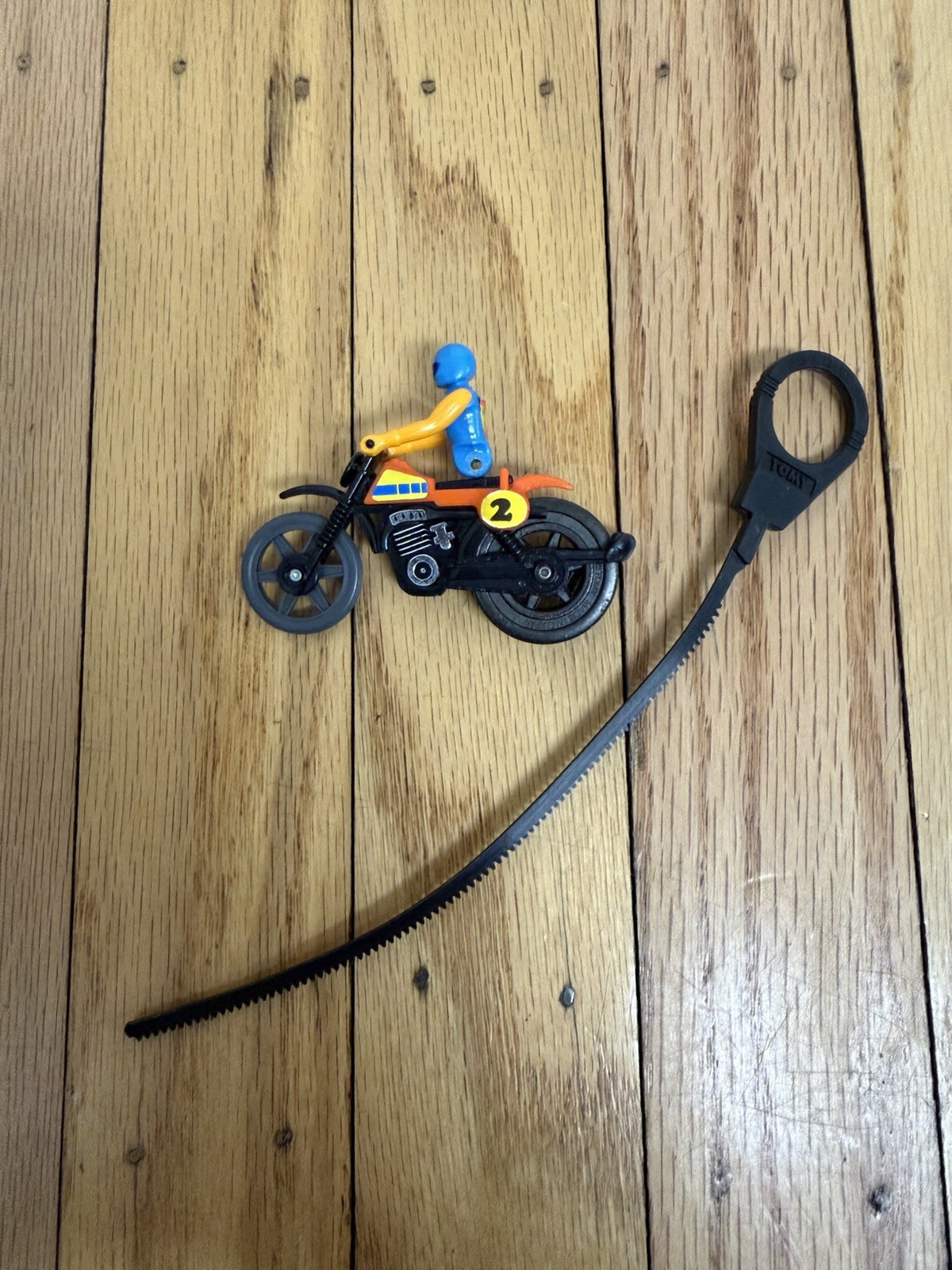 Vtg 1980s TOMY POP CYCLES RIPCORD Stunt Motorcycle Dirt Bike