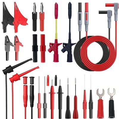 24 Pcs Multimeter Test Leads Set with Alligator Clips, Insulation Piercing Te...