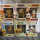 Lot Of 6 Funko Pop Figures Disney Peanuts Wonka Mickey Minnie Simba Pluto Wood