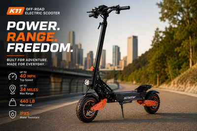 洋楽 Trott Off Road Scooter Electric Folding 1600W 40MPH 48V 21Ah 11