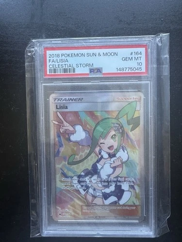Pokémon TCG Lisia's Full Art Trainer Card celestial storm 164 psa 10