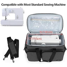 CURMIO Sewing Machine Case, Universal Travel Bag Compatible for Singer