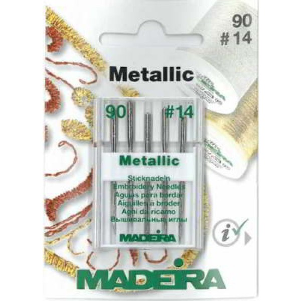 Maschinennadel Metallic NäHmaschinennadeln Sicknadeln Verhindert Madeira 9451-image