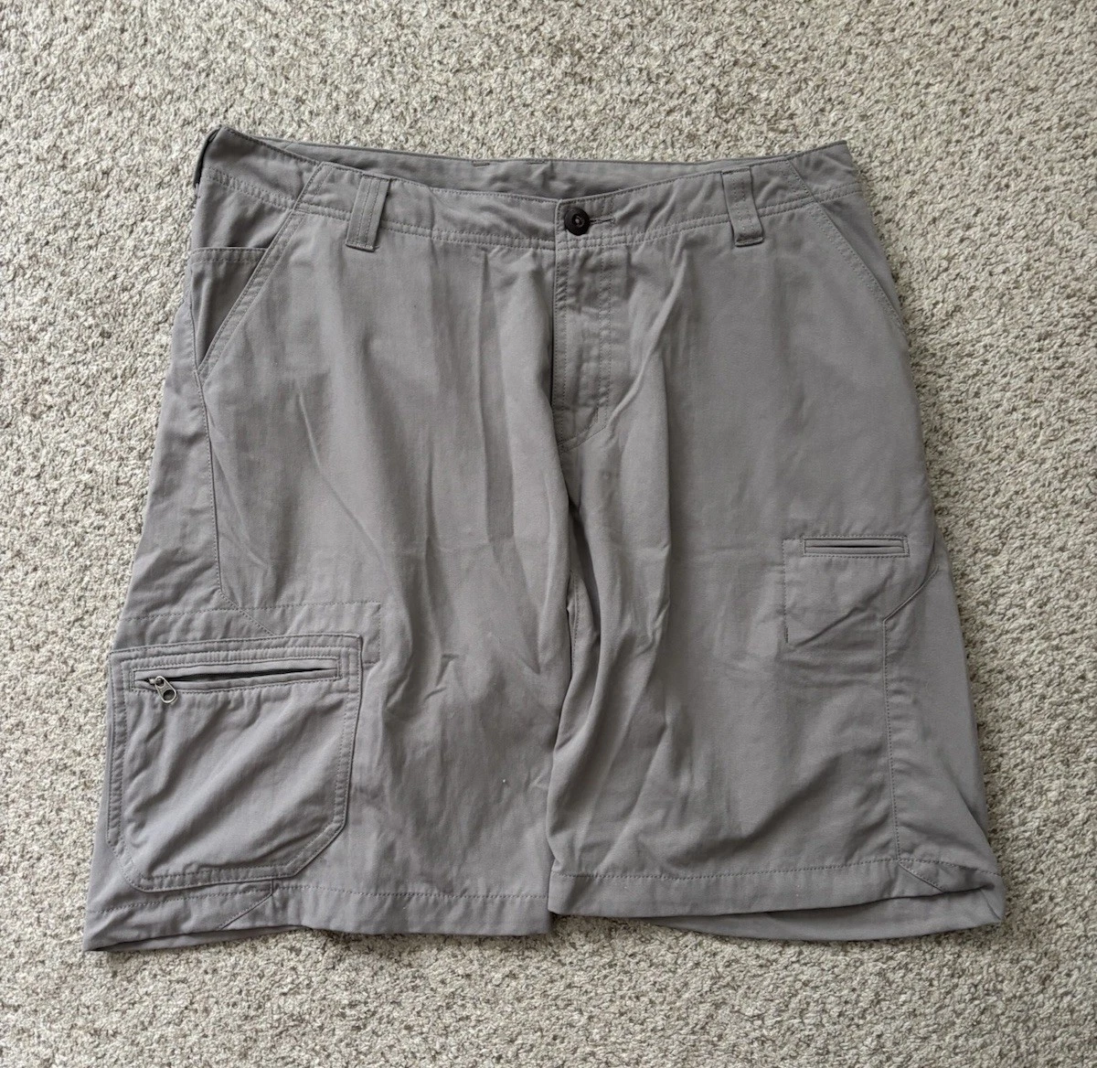 Patagonia Shorts Mens Size 36 Gray Late Shift Shorts Cargo Pocket Nylon Canvas
