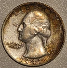 *HIGH GRADE* 1941-S Washington Quarter 90% Silver San Francisco *ALBUM TONING*