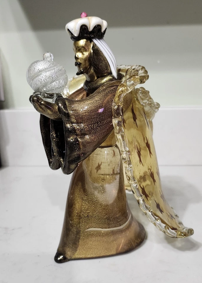 Vintage Venetian Art Glass Nativity King Figurine - Image 2 of 4
