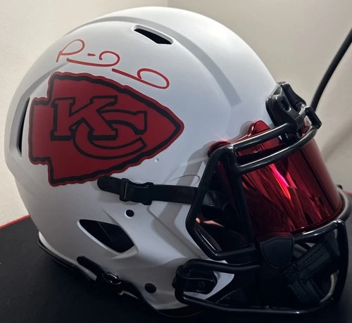 PATRICK MAHOMES Red Ink Signed Chiefs Authentic Full Size Lunar Eclipse Helmet