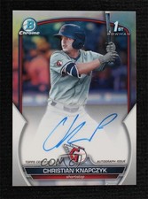 2023 Bowman Draft Chrome Prospect Refractor 385/499 Christian Knapczyk Auto 0o3x