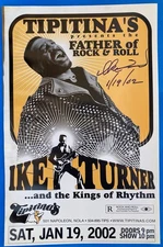 SIGNED Ike Turner Tipitinas New Orleans 2002 Concert Poster Original