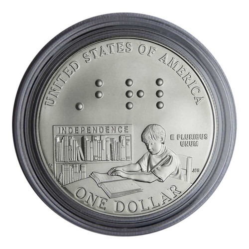 2009 Louis Braille Bicentennial Proof Silver Dollar $1 BOX COA OGP - Picture 3 of 3