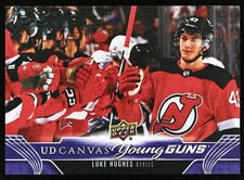 2023-24 Upper Deck Series 2 Hockey UD Canvas Young Guns Luke Hughes C213
