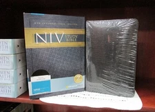 ** NIV 1984 Study Bible ** Black Bonded LEATHER *Brand NEW!!   NIV 1984   #009