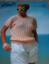 Original Emu Coolspun Knitting Pattern Ladies Short Sleeved Top 4041