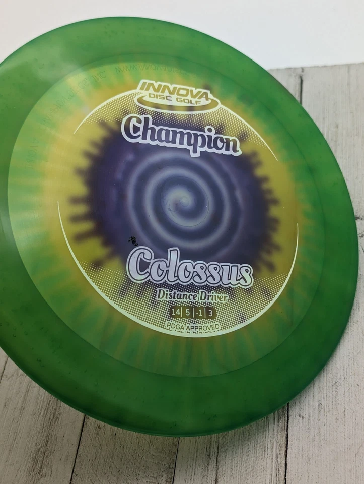 New Innova Champion Colossus Tie Dye IDye Driver Disc Golf Disc 175g PENNED  - Image 3 of 4