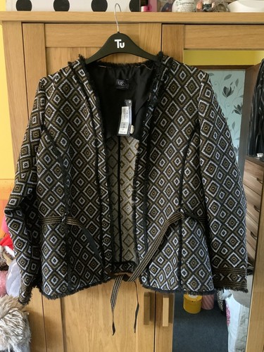 New Aztec Print Chunky Over Coat Jacket 