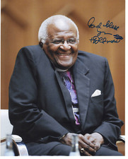 Desmond Tutu Signed Photo autographed PSA coa (mandela)