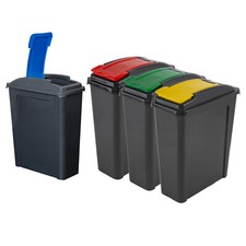 25L Plastic Recycling Rubbish Recycle Bin Tall Kitchen Waste Dustbin Storage UK