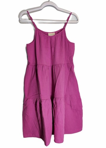 Spaghetti Strap Tiered Sundress Pockets 